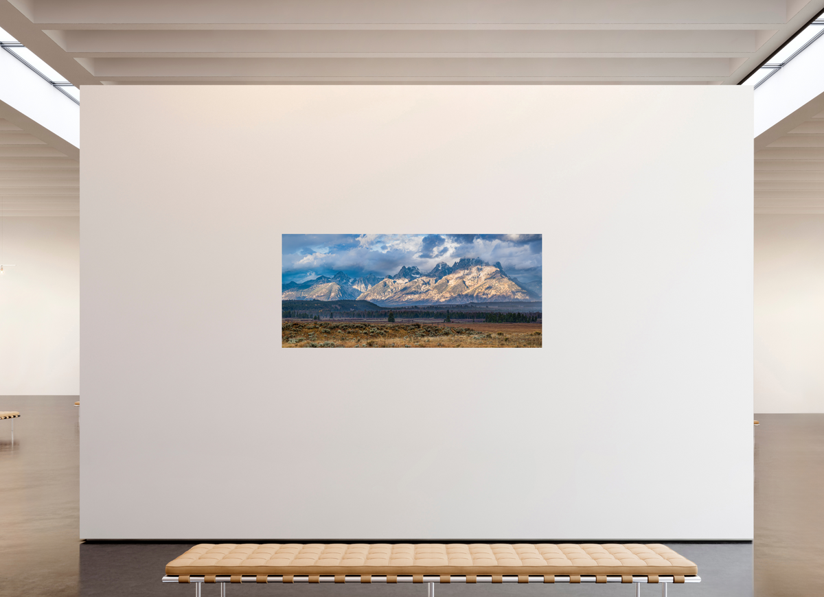 79.9 x 35″, Photo Print On Fuji Crystal DP II Grand Tetons — Light Through the Storm